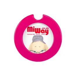 Round License Disc With Sticker - Magenta